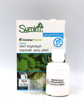 Amistar 250 SC Zwalcza Mączniaki, Szarą Pleśń i Czerń Krzyżowych – 50 ml Sumin