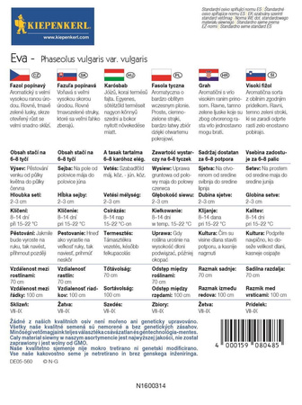 Fasola tyczna 'Eva' – Szparagowa – Kiepenkerl
