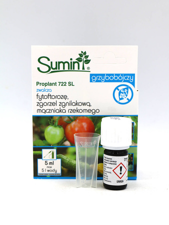 Proplant 722 SL Zwalcza Fytoftorozę, Zgorzel Zgnilakową, Mączniaka Rzekomego – 5 ml Sumin