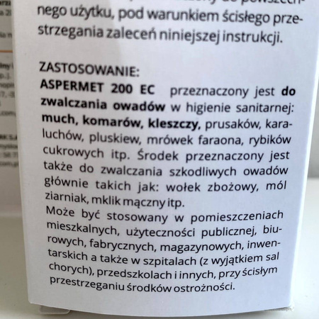 Aspermet – Zwalcza Komary i Kleszcze – 30 ml Target
