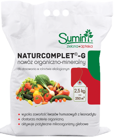 Naturcomplet-G nawóz organiczno – mineralny – kwasy humusowe – 2,5 kg Sumin