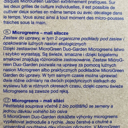 Pojemnik Do Uprawy Mikrolistków + Pady + Nasiona – Kiepenkerl