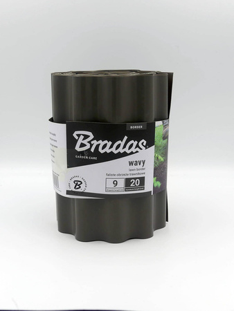 Obrzeże Trawnikowe Faliste SZARE – 20 cm x 9 m Bradas