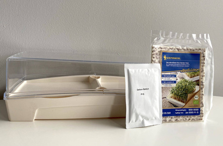 Pojemnik Do Uprawy Mikrolistków + Pady + Nasiona – Kiepenkerl