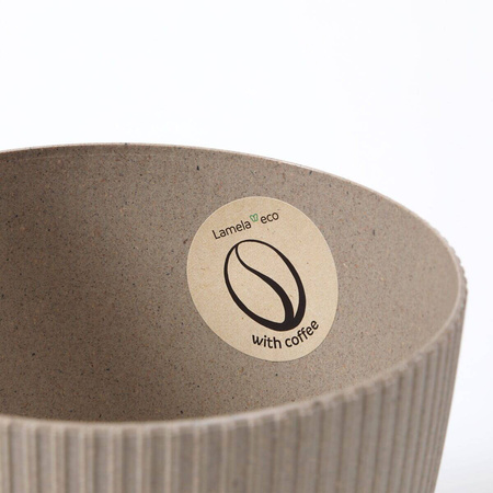 Osłonka Doniczka Ø220 mm Magnolia Eco Coffee Jumper – Latte – Lamela