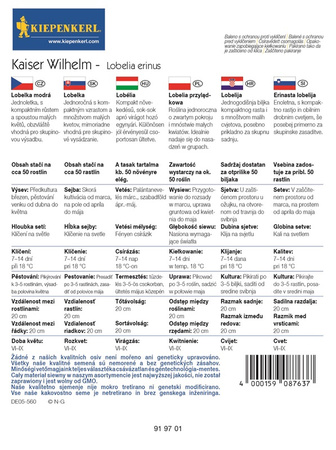 Lobelia przylądkowa 'Kaiser Wilhelm' - Nasiona - Kiepenkerl