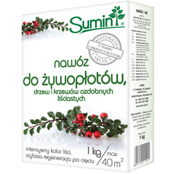 Nawóz do żywopłotów, drzew i krzewów ozdobnych – 1 kg Sumin