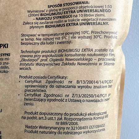 Biohumus Extra nawóz uniwesralny do warzyw i owoców – 1 l Ekodarpol