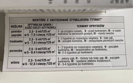Tytanit poprawia zawiązywanie owoców – 5 ml Sumin