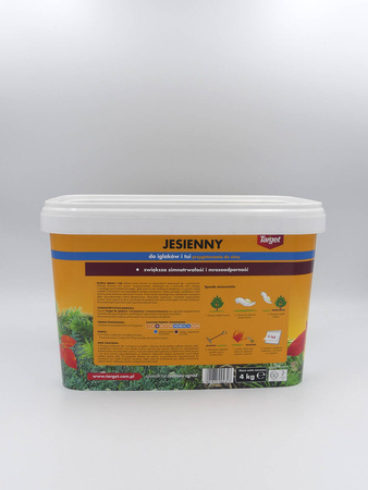 Nawóz jesienny do tui – zapobiega brązowieniu igieł i zwiększa zimotrwałość tui – 4 kg Target