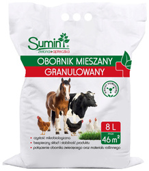 Obornik mieszany granulowany z kwasami humusowymi – do warzyw, owoców i trawników – 8 l Sumin