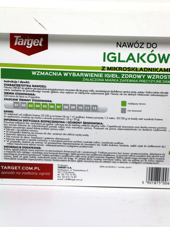 Nawóz do iglaków wzmacniający wybarwienie igieł z magnezem – 8 kg Target