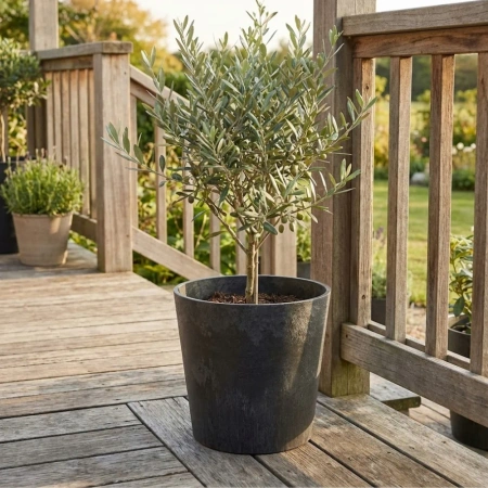 Doniczka czarna OCTAVIA 30x28cm Multy Home