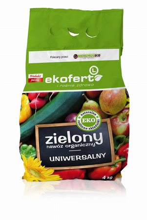 Zielony nawóz organiczny – do pomidorów, ogórków, papryki i cukinii – 4 kg Ekofert L