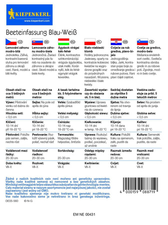 Kwiaty Biało-Niebieskie – Mix Nasion Na Taśmie – Kiepenkerl