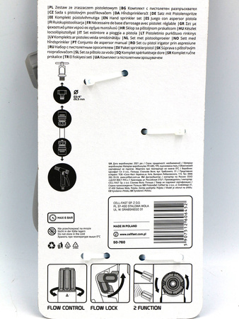 Zraszacz HYDRON + Złączki 1/2'' 5/8'' – 50-760 Cellfast