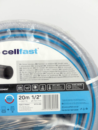 Zestaw BASIC – Wąż 20 m + Zraszacz + Przyłącza + Wieszak – 10-450 Cellfast