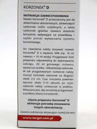 Korzonek D do sadzonek zdrewniałych – 30 ml Target