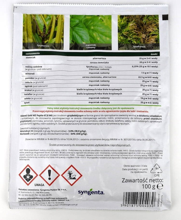 Ridomil Gold MZ Pepite 67,8 WG – Zwalcza Choroby Winorośli – 100 g Target