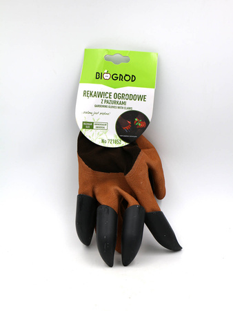 Rękawice Ogrodowe z Pazurkami - Pomarańczowe