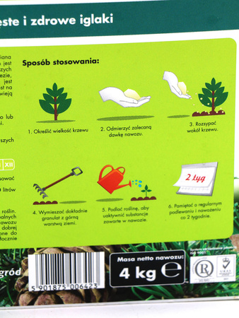 Nawóz do iglaków wzmacniający wybarwienie igieł z magnezem – 4 kg Target