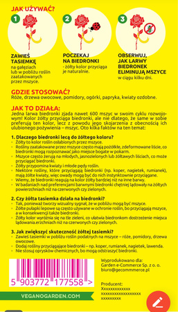 Żółte tasiemki na mszyce – 20 szt. Vegano