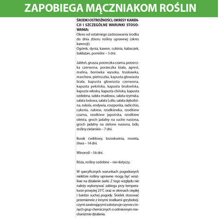 Siarkol 800 SC – zapobiega mączniakom roślin – 100 ml Target