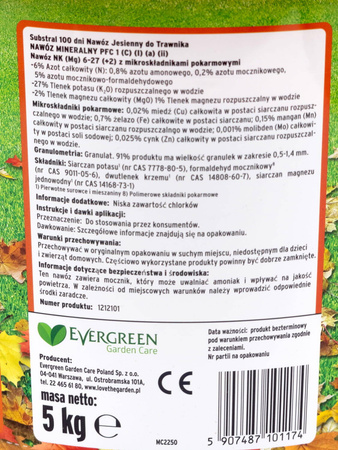 Nawóz jesienny do trawnika – 100 Dni – 5 kg Substral