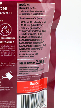 Kapsułki Nawozowe – Pelargonia Surfinia – 14 szt. Agrecol