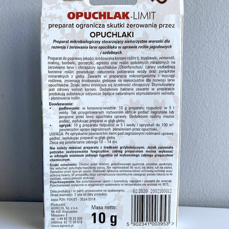 Opuchlak Limit preparat do owoców, roślin ozdobnych na opuchlaki – 10 g Agrecol