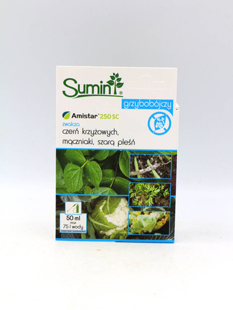 Amistar 250 SC Zwalcza Mączniaki, Szarą Pleśń i Czerń Krzyżowych – 50 ml Sumin
