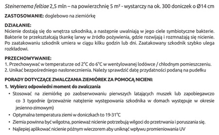Ziemiórka Stoper – pożyteczne nicienie na ziemiórki 2,5 mln nicieni Vegano