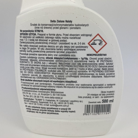 Spray Na Zielone Naloty Na Bruku, Murach i Nagrobkach – 500 ml Sumin