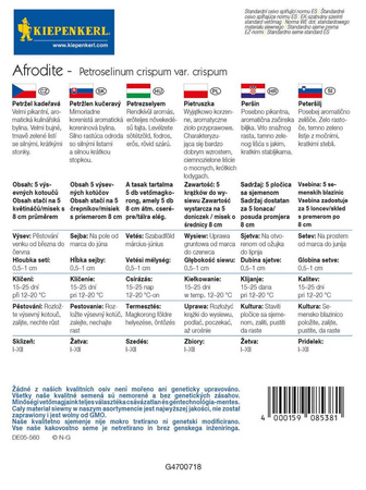 Pietruszka Naciowa 'Afrodite' – Krążki – Kiepenkerl