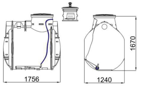 Kompostownik Wodny Bio Easy Flow WIRO – 2000 l Haba