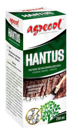 Hantus 2w1 – Do Bielenia Drzew i Chroni Przed Podgryzaniem – 250 ml Agrecol