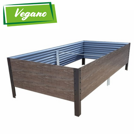 Warzywniak – podwyższona grządka – brąz GPPS – Vegano – 150 x 75 x 30 cm
