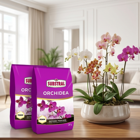 Podłoże do storczyków i orchidei – ziemia do sadzenia – 3 l Substral (Zestaw 2 szt.)