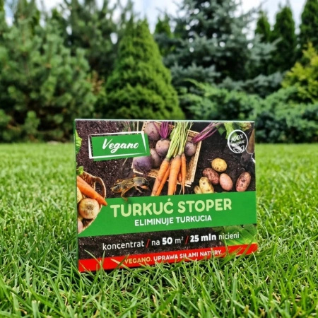 Turkuć Stoper – pożyteczne nicienie na turkucia i inne szkodniki 25 mln nicieni Vegano