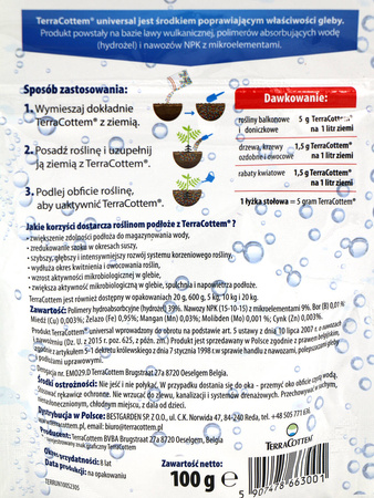 Terracottem – Nawóz z Hydrożelem 4w1 – 100 g Target