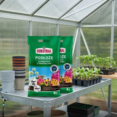 Podłoże uniwersalne z nawilżaczem – Substral 10 l (Zestaw 2 sz.)