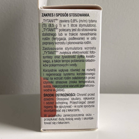 Tytanit poprawia zawiązywanie owoców – 10 ml Sumin