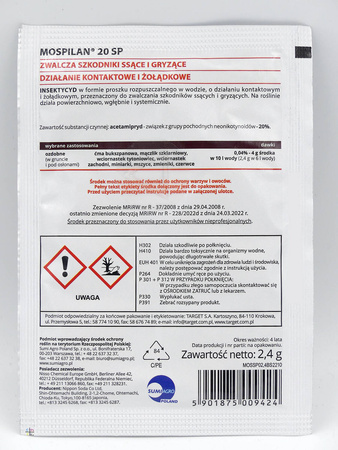 Mospilan 20 SP – Na Szkodniki Bukszpanu – 2,4 g Target