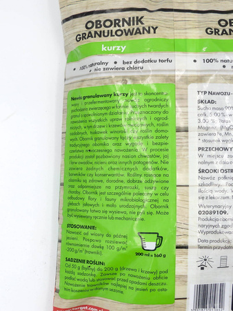 Obornik kurzy granulowany – nawóz do warzyw, owoców, trawników i roślin ozdobnych – 5 l Target