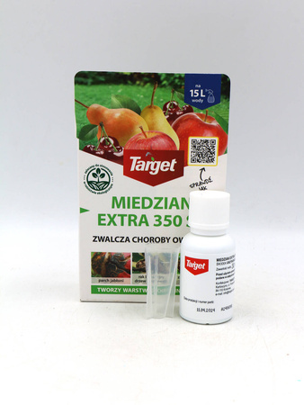 Miedzian Extra 350 SC do jabłoni, gruszy, wiśni i czereśni – parch jabłoni, zaraz ogniowa i rak bakteryjny – 30 ml Target