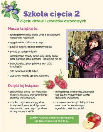 Książka Szkoła Cięcia 2 – Drzewa i Krzewy Owocowe – Lucyna i Alicja Grabowska