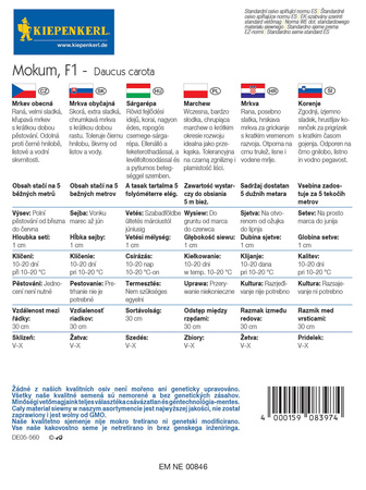 Marchew 'Mokum' F1 nasiona na taśmie – Kiepenkerl