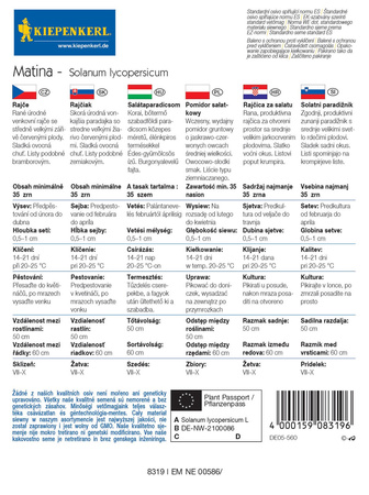 Pomidor Sałatkowy 'Matina' – Kiepenkerl