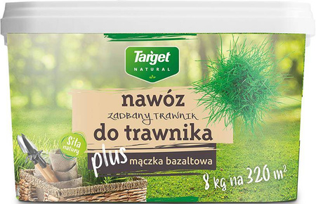 Nawóz do trawnika z mączką bazaltową dostarczający mikroelementami – 8 kg Target