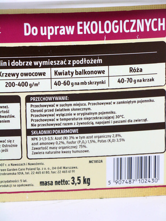 Nawóz Organiczny + Humus – Naturen – 3,5 kg Substral